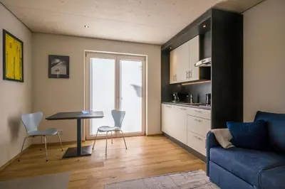 Küche/Küchenzeile in der Unterkunft powderhome