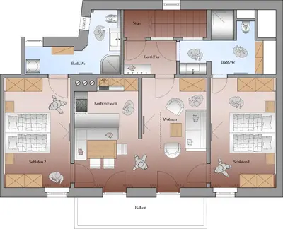 Grundriss der Unterkunft Appartements Erwin & Eleonore Hüttl - Penthouse