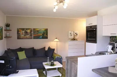 Ein Sitzbereich in der Unterkunft Ferienwohnung Melanie