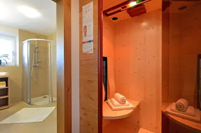 Ein Badezimmer in der Unterkunft Berggasthaus Steinerkogl
