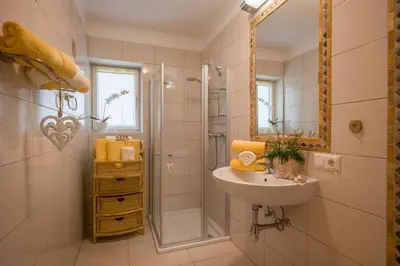 Ein Badezimmer in der Unterkunft Apart Blassnig
