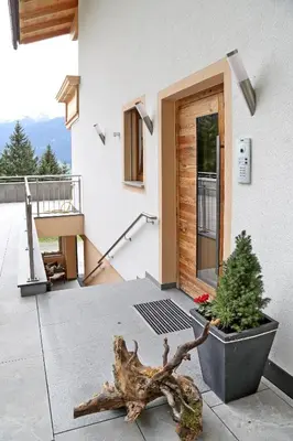 Ein Balkon oder eine Terrasse in der Unterkunft Apart Bergkristall Zellberg