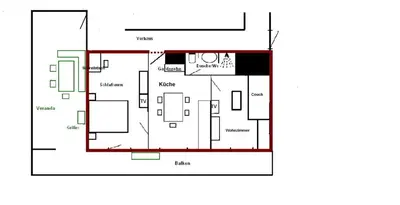 Grundriss der Unterkunft Apartment Seber