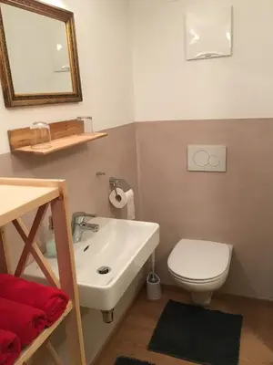 Ein Badezimmer in der Unterkunft Untersteinhof