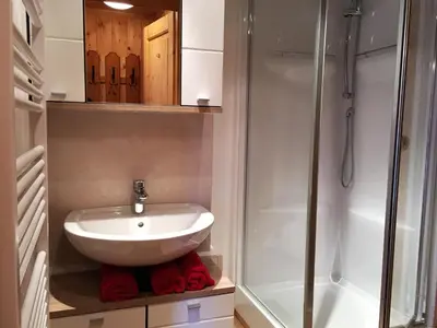 Ein Badezimmer in der Unterkunft Untersteinhof