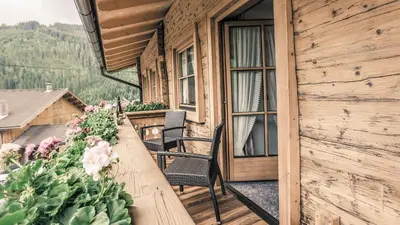 Ein Balkon oder eine Terrasse in der Unterkunft Hottererhof