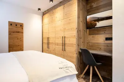 Ein Bett oder Betten in einem Zimmer der Unterkunft Chalet Waschkuchl