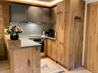 Küche/Küchenzeile in der Unterkunft ALPIN CHARME APARTMENTS Boutique Chalet Kitzbichl