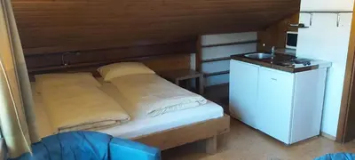 Ein Sitzbereich in der Unterkunft Apartement Haus Johanna