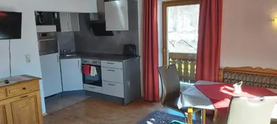 Küche/Küchenzeile in der Unterkunft Apartement Haus Johanna