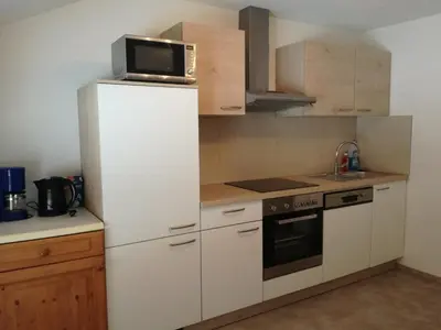 Küche/Küchenzeile in der Unterkunft Moarhof Appartements