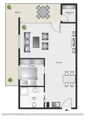 Grundriss der Unterkunft Appartementhaus Montana