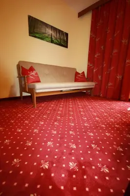 Ein Bett oder Betten in einem Zimmer der Unterkunft Pension Mühlbachhof