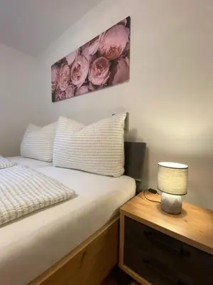 Ein Bett oder Betten in einem Zimmer der Unterkunft Apart Anna