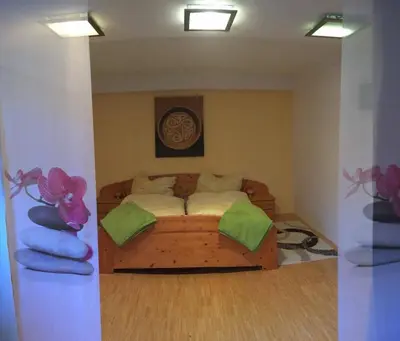 Ein Sitzbereich in der Unterkunft Familienferienwohnung Manuela Scherer
