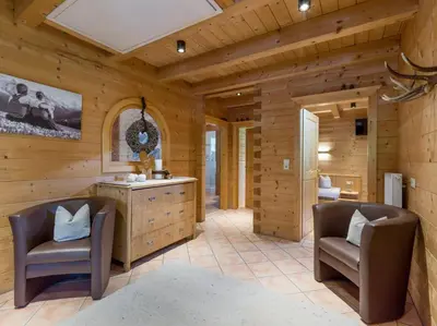 Ein Sitzbereich in der Unterkunft Martlerhof