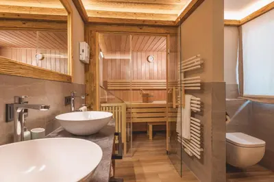 Ein Badezimmer in der Unterkunft Almlodge Westendorf