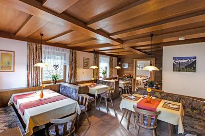 Ein Sitzbereich in der Unterkunft Naturpension Mühlhof
