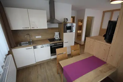 Küche/Küchenzeile in der Unterkunft Haus Dorfblick
