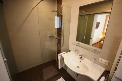 Ein Badezimmer in der Unterkunft Haus Dorfblick