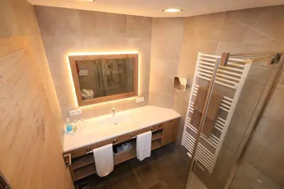 Ein Badezimmer in der Unterkunft Haus Dorfblick
