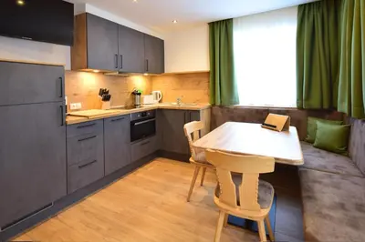 Küche/Küchenzeile in der Unterkunft Waidmannsruh Appartements