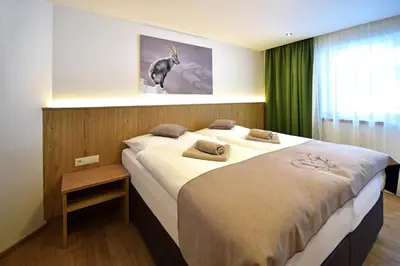 Ein Bett oder Betten in einem Zimmer der Unterkunft Waidmannsruh Appartements