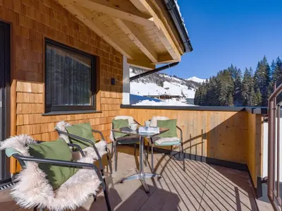Ein Balkon oder eine Terrasse in der Unterkunft Waidmannsruh Appartements