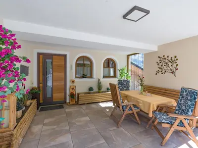 Ein Patio oder anderer Außenbereich in der Unterkunft Ferienwohnungen Rieser