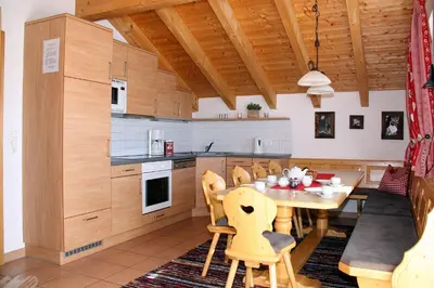 Küche/Küchenzeile in der Unterkunft Ferienwohnungen LANG - Ski & Mountain Apartments