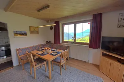 Küche/Küchenzeile in der Unterkunft Ferienwohnung Ausblick Zillertal