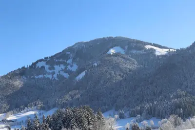Ein allgemeiner Bergblick oder ein Berglick von der Ferienwohnung aus