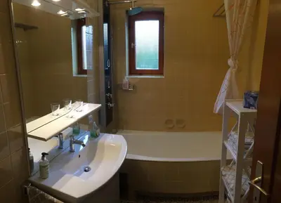 Ein Badezimmer in der Unterkunft Wohlfühlchalet Tirol