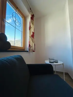 Ein Sitzbereich in der Unterkunft Ferienhaus Klocker