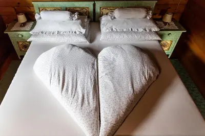 Ein Bett oder Betten in einem Zimmer der Unterkunft Ferienhütte Puutz