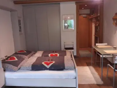 Ein Bett oder Betten in einem Zimmer der Unterkunft Berghof Appartement 11