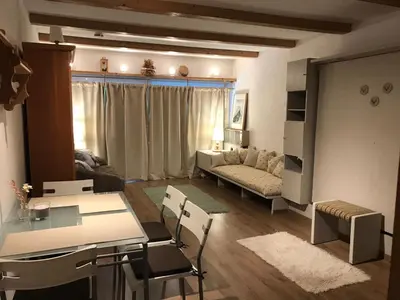 Ein Bett oder Betten in einem Zimmer der Unterkunft Berghof Appartement 11