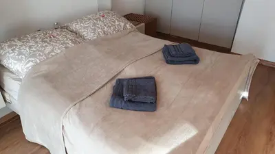 Ein Bett oder Betten in einem Zimmer der Unterkunft Berghof Appartement 11