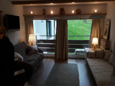 Ein Sitzbereich in der Unterkunft Berghof Appartement 11