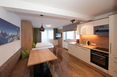 Küche/Küchenzeile in der Unterkunft Appartements Alpin