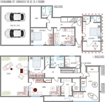 Grundriss der Unterkunft Chalet Bergzeit