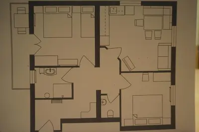 Grundriss der Unterkunft Komfort Appartements Talbach