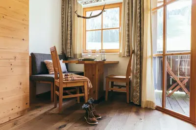 Ein Sitzbereich in der Unterkunft Boutique Hotel Das Rivus