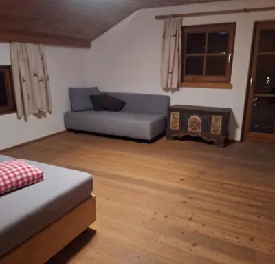 Ein Sitzbereich in der Unterkunft Uhlerhof