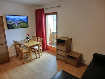 Ein Sitzbereich in der Unterkunft Aparthotel Buchauer-Tirol