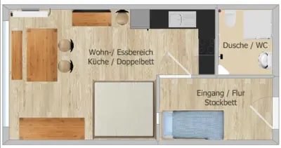 Grundriss der Unterkunft Berghof Appartement Top 22