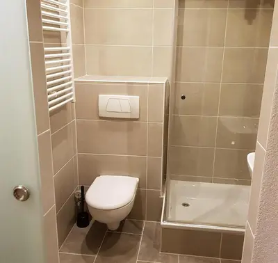 Ein Badezimmer in der Unterkunft Berghof Appartement Top 22
