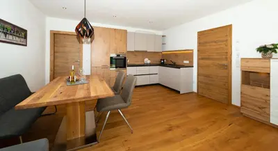 Küche/Küchenzeile in der Unterkunft Ferienwohnung App. MOUNTAIN VIEW