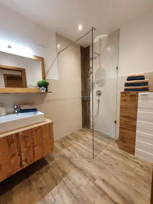 Ein Badezimmer in der Unterkunft Ferienwohnung App. MOUNTAIN VIEW