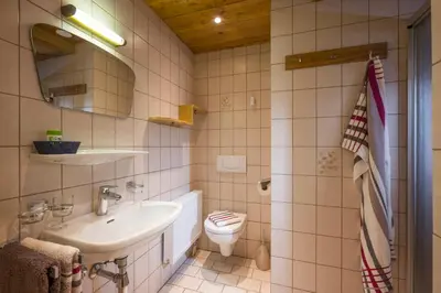 Ein Badezimmer in der Unterkunft Urlaub am Bauernhof Windhaghof